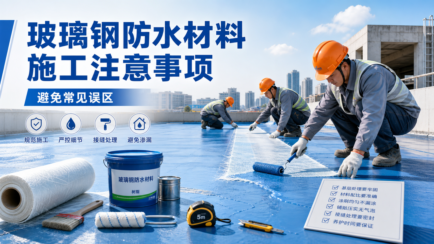 玻璃钢防水材料施工注意事项，避免常见误区 阿坝 版